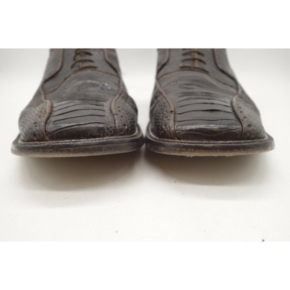 Belvedere Brown Genuine Ostrich Leg Claw Lace Up Oxfords Shoes Men\'s 10.5 B main image 7
